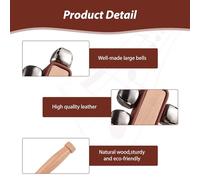 Aumotop Jingle Bells en Bois Portatif, Instrument de Percussion Musicale à Son Clair pour les Fêtes de Noël, Durable et Polyvalent pour les événements Musicaux et Rassemblements, Couleur Rouge