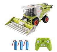 Aumotop Jouet de Récolte télécommandé avec Pulvérisation Sonore LED Vibrante, équipement Agricole pour Enfants Garçons, ABS Vert, échelle 1:24, 3 Piles Rechargeables (B #-3)