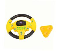 Aumotop Jouet de Volant Noir et Jaune, Simulation de Conduite, Jouet éducatif Amusant pour Les Tout-Petits Plus 36 Mois, 7,9 "x 7,9"