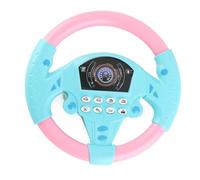 Aumotop Jouet Musical Interactif au Volant Copilote pour Enfants pour Le Développement des Mouvements du Corps, Le Son de la Voiture et la Musique Dynamique, Les Jeux éducatifs Enfants (Rose et Bleu)