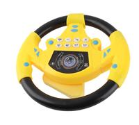 Aumotop Jouet Musical Interactif au Volant Copilote pour Enfants pour Le Développement des Mouvements du Corps, Le Son de la Voiture et la Musique Dynamique, Les Jeux éducatifs Enfants (Jaune)
