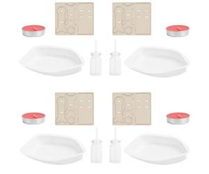Aumotop Kit de Bateau à Vapeur alimenté par Bougie, Ensemble de 4 pour Enfants 5 Ans et Plus, Jouet d'apprentissage Pratique