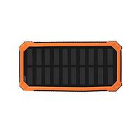 Aumotop Kit de Caisse de Banque D'énergie Solaire Double USB à Charge Rapide 20 000 MAh pour les Amateurs Voyages Sportifs (Orange)