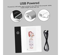 Aumotop Kit de Dessin avec Bloc Lumineux D'animation avec 5 Livres à Rabat et Vis de Reliure, Ensemble Livres à Rabat Alimentés par USB Mini Boîte Lumière LED pour le Traçage et les Croquis, adapté