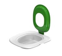 Aumotop Kit D'entraînement à la Toilette pour Chat, Entraîneur de Toilette Double Couche Réutilisable pour Le Nettoyage des Animaux Compagnie, Système écologique Chats, Matériau ABS, Gris/Vert/Bleu,