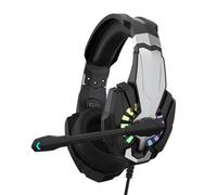 Aumotop KOTION EACH G9000 Plus Casque de Jeu avec Son Immersif et Micro Antibruit pour Console de Jeu PC, Lumières LED pour les Joueurs Enthousiastes (Noir)