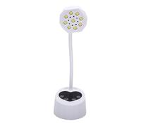 Aumotop Lampe à Ongles LED Efficace 27 W, Lampe à Col de Cygne pour Ongles en Gel, Capteur Automatique, Sèche- Rechargeable pour Salon Domicile, 10 X 9 X 7 Cm (Blanche)