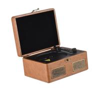 Aumotop Lecteur CD Rétro Portable avec qualité Sonore HiFi pour Les Amateurs de Musique, Lecteur BT sans Fil pour Le Divertissement à Domicile (Brun)