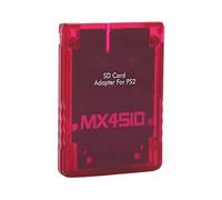 Aumotop Lecteur de Carte de Stockage Micro Remplacement Stable pour Adaptateur MX4SIO SIO2SD, Matériau ABS Solide pour Console Fat (Rouge Transparent)