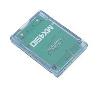 Aumotop Lecteur de Carte de Stockage Micro Remplacement Stable pour Adaptateur MX4SIO SIO2SD, Matériau ABS Solide pour Console Fat (Bleu Transparent)
