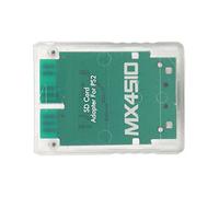 Aumotop Lecteur de Carte de Stockage Micro Remplacement Stable pour Adaptateur MX4SIO SIO2SD, Matériau ABS Solide pour Console Fat (Blanc Transparent)