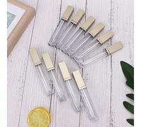 Aumotop Lot de 10 Tubes de Brillant à Lèvres en Plastique DIY, Contenants 6 ML, étanches, Tête Brosse Souple, Légers et Portables pour Les Amateurs Maquillage et Les Accros la beauté
