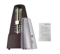 Aumotop Métronome Mécanique Portable, Vitesse de Battement Réglable, pour Piano, Guitare, Batterie, Couleur Bois, Métronome Universel, Son Léger et Fort