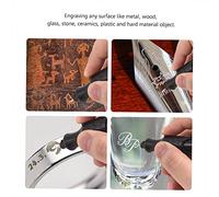 Aumotop Micro Stylo de Gravure électrique, Mini Machine de Gravure, Outils Sculpture Bricolage sans Fil avec Pointe Diamant, sur Métal, Bois, Verre Céramique, Outil Léger et Portable pour Artistes