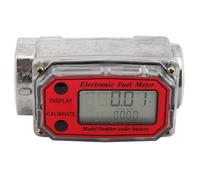 Aumotop Mini Débitmètre Numérique à Compteur de Carburant 1" NPT Lecture Claire Mesure de Débit Cumulatif instantané Haute Précision Compact Facile à Installer Kérosène (Rouge LLW-25)