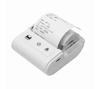 Aumotop Mini Imprimante Thermique Portative sans Fil de Reçus Connexion USB BT Haute Vitesse pour Les Ventes de Restaurants 2 Pouces 57 Mm avec 1 Rouleau Papier à L'intérieur (Blanc)