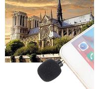 Aumotop Mini Microphone sans Fil 3,5 Mm pour Téléphones Mobiles, Léger et Portable, Parfait pour L'enregistrement Audio et Vidéo, adapté aux Conférences au karaoké, Noir (Mono)