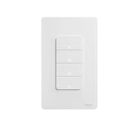 Aumotop Minuterie Intelligente avec Interrupteur et Télécommande (4 Way) | Dalle en verre tactile, Commande vocale, Commande sans fil, Domotique intelligente, Installation sécurisée
