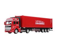 Aumotop Modèle de Camion Conteneur en Alliage, Jouet Hautement simulé, Voiture à Tirer pour Enfants 1:48, Cadeau de Collection Rouge (Camion Porte-conteneurs)