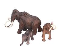 Aumotop Modèle détaillé de Jouets en Plastique de Mammouth, Superbes Décorations Gâteau et Cadeaux éducatifs pour Les Enfants, 3 Figurines Mammouth pour Les Projets Scolaires en Trois