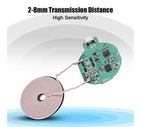 Aumotop Module émetteur de Chargeur sans Fil Mini Haute efficacité avec Grande Sortie, Prend en Charge Une Distance de 2 à 8 Mm, Protection Multi-Niveaux pour Un Chargement Rapide à la Maison