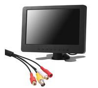 Aumotop Moniteur HD 7 Pouces 1024 X 600 16:9 TFT LCD écran Clair pour la Surveillance de Voiture à Domicile avec Entrée Vidéo BNC AV, Support de Support Portable pour Enquête sécurité Diffusion