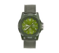 Aumotop Montre-Bracelet Analogique de Style Militaire, Mouvement électronique Précis pour Les Activités Quotidiennes, Bracelet en Nylon Réglable Confortable (Feuillage)