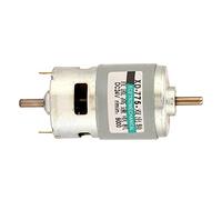 Aumotop Moteur 775 Haute Puissance, Grand Couple, Double Arbre, Moteur à Courant Continu, pour le Bureau, la Maison, la sécurité Médicale, électronique Grand Public avec Support (24V9000RPM Pas de