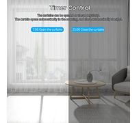 Aumotop Moteur de Rideau électrique Intelligent, Commande Vocale Intelligente, Ouvre-tige Romaine pour la Maison, 2 Pièces, Configuration de Minuterie Contrôle WiFi BT APP pour Personnes âgées