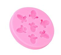 Aumotop Moule à Gâteau en Forme D'abeille en Silicone de qualité Alimentaire, Outil de Cuisson Réutilisable pour les Mariages Mariée et les Fêtes D'anniversaire Rose 1 X Moule à Gâteau (Rose)