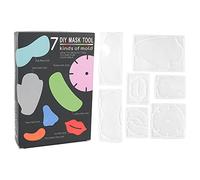 Aumotop Moule de Masque Facial Réutilisable, Outil de Masque Facial DIY pour Usage Domestique et Professionnel, Matériau ABS Transparent Haute qualité, 7 Pièces