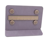 Aumotop Needle Arts - Support de Motif Pliable, Outil de Tricot Portable avec Règle pour le Bois Hêtre Domestique (Violet)