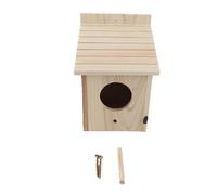Aumotop Nichoir en Bois Naturel et Durable pour Une Utilisation en Extérieur, 15 X 16 X 21,5 Cm, Parfait pour Les Oiseaux de Basse-Cour.