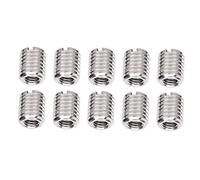 Aumotop Outil de Réparation de Réduction D'écrou D'insertion pour Erreurs Filetage et Dommages, 10 Pièces M6x1,0 Femelle M10x1,5 Kit D'extension Filetage Mâle pour équipement Mécanique, Acier