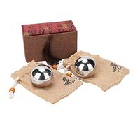 Aumotop Outil D'exercice de Rééducation Lisse à Bille en Acier Solide en Acier Inoxydable 304 pour Hommes à Usage Primaire, 2 Pièces de 50 Mm Diamètre pour équipement Fitness, Massage santé