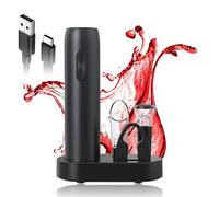 Aumotop Ouvre-bouteille de Vin électrique Automatique, Ensemble élégant et élégant, Rechargeable de Type C pour les Amateurs Vin, Base Chargement Pratique pour un Dîner Dégustation (KP1125)