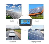 Aumotop Panneau Solaire Portable Efficace 20W en Polysilicium, Double Chargement USB pour Téléphones Portables, Kit de Voyage de Camping en Plein Air (avec contrôleur 40A)