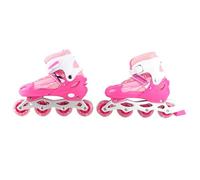 Aumotop Patins en Ligne Réglables pour Les Enfants avec des Roues Lumineuses et Un Roulement ABEC-7, des Patins à Rouleaux Silencieux et Lisses avec Cadre en Aluminium, Frein de sécurité (L)
