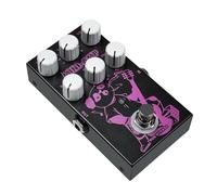 Aumotop Pédale Multi-effets pour Guitare, Boîtier en Métal, avec Fonction de Dérivation Matérielle, Options D'alimentation Pratiques pour les Musiciens