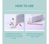 Aumotop Perforateur à Papier Blanc Robuste, capacité de 6 Trous et 3 Feuilles, Perforateur Artisanal pour A4 B5 A5, à Trou Unique pour Planificateurs et Agendas (Rose)