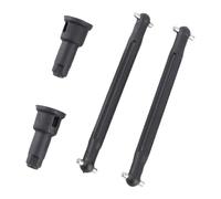 Aumotop Performance Améliorée Arbre D'entraînement CVD Dogbone Set Angle de Conduite Plus Important pour Voiture 1/16 RC Acier Noir 2 X Arbre D'entraînement RC pour SCY 16101 16102 16103 16201