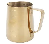 Aumotop Pichet à Mousse de Lait et café avec Poignée Ergonomique, Haute qualité 350ML et 600ML pour un Latte Art Parfait à la Maison (350ML (avec échelle))