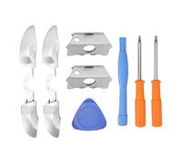 Aumotop Pièces de Déclenchement de Pare-chocs Améliorées pour Manette One Elite, Boutons Pare-chocs Argentés Durables pour Manettes Elite avec Casque 3,5 Mm