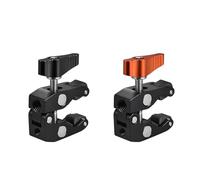 Aumotop Pince de Crabe pour Trépied, Super Clamp, Charge de 2 Kg (Black) | Acier inoxydable antirouille durable, poignée en caoutchouc antidérapante, diamètre réglable de 13 mm à 30 mm.