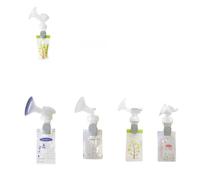 Aumotop Pinces de Rechange Pratiques pour Sac de Lait Maternel pour Tire-Lait à Col Large Lansinoh/Spectra S1 S2/, Faciles à Utiliser et Durables, Blanc + Gris et Lot 1 Pièces Le Pompage