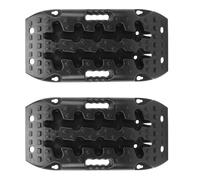 Aumotop Pistes de Récupération Hors Route Courtes, Flexibles, Boue, Sable, Neige, Planches de Traction Noires, 2 Tapis Traction pour Pneus pour Véhicules avec Sac Rangement, Matériau HDPE