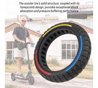 Aumotop Pneu en Nid d'abeille Hautement élastique 8.5x2-6.1 pour Scooter électrique M365, Pneu Solide Absorbant Les Chocs, Rouge, 1 Pièce (Noire)