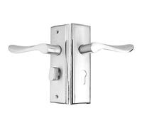 Aumotop Poignée de Porte de Toilette Chambre à Coucher, Boulon Mort Solide, pour Porte Intérieure Chambre à Coucher, Serrure Ergonomique en Acier allié D'aluminium