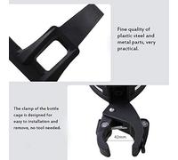 Aumotop Porte-gobelet de Vélo, Porte-gobelet Rotatif Réglable pour Vélos de Route, Porte-Bouteille Moto, Activités Plein Air, Acier et Plastique Noir