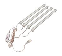 Aumotop Prise USB à 4 Têtes, Fonction Minuterie à intensité Variable, LED à Spectre Complet, Lampe de Culture pour Plantes D'intérieur, avec 4 Tubes, Adaptée aux Plantes (Rouge + Bleu)